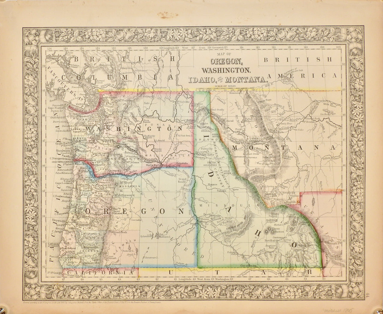Oregon, Washington, Idaho and part of Montana 1860