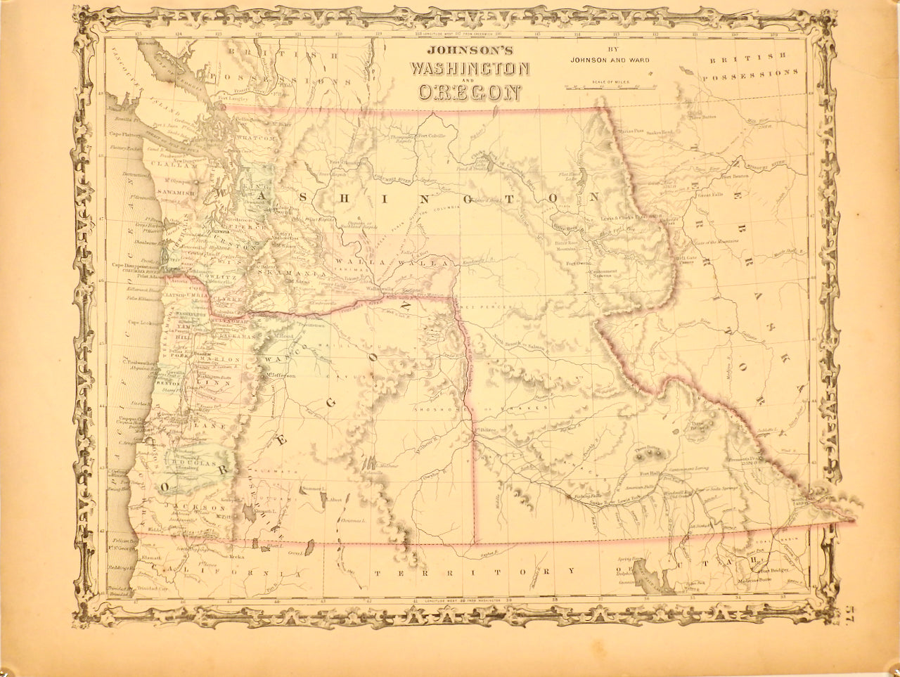 Johnson’s Washington and Oregon 1862