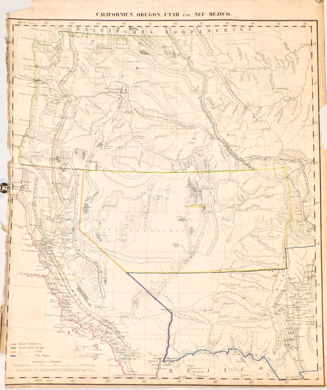 Californien, Oregon, Utah Und Neu-Mejico  1848