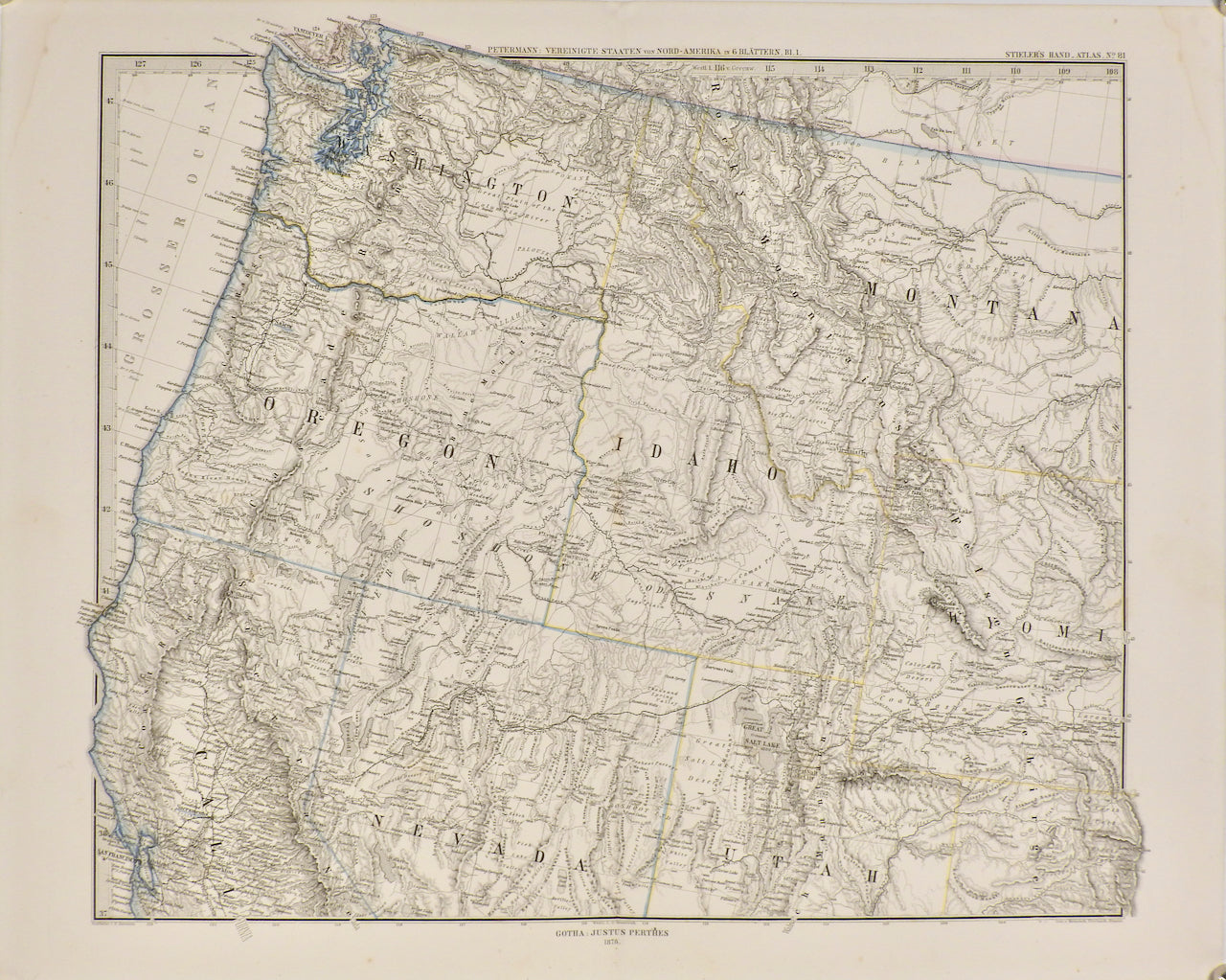 Vereinigte Staaten Von Nord-Amerika In 6 Blattern, Bl. 1. 1852