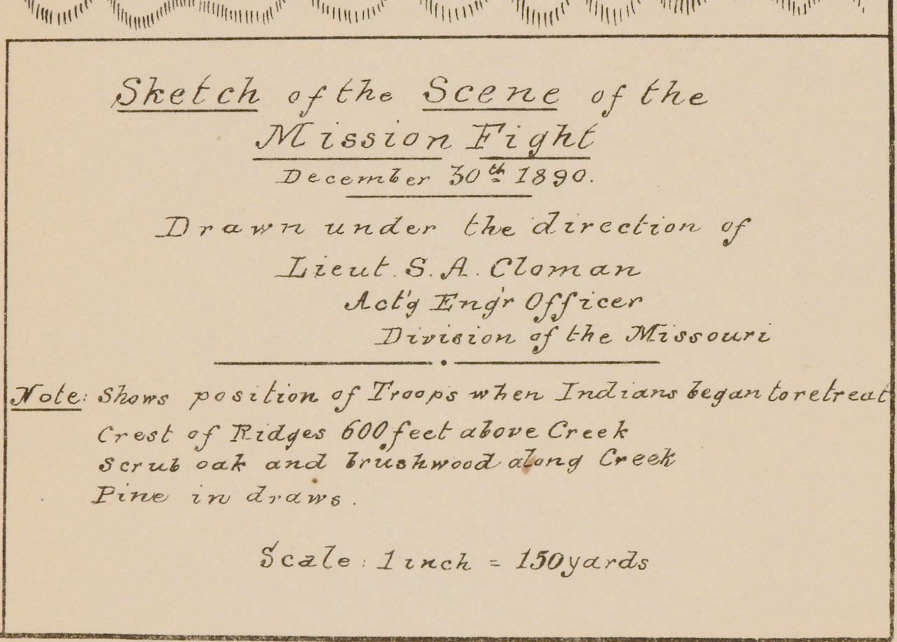 Two maps Wounded Knee Massacre and Drexel Mission Fight