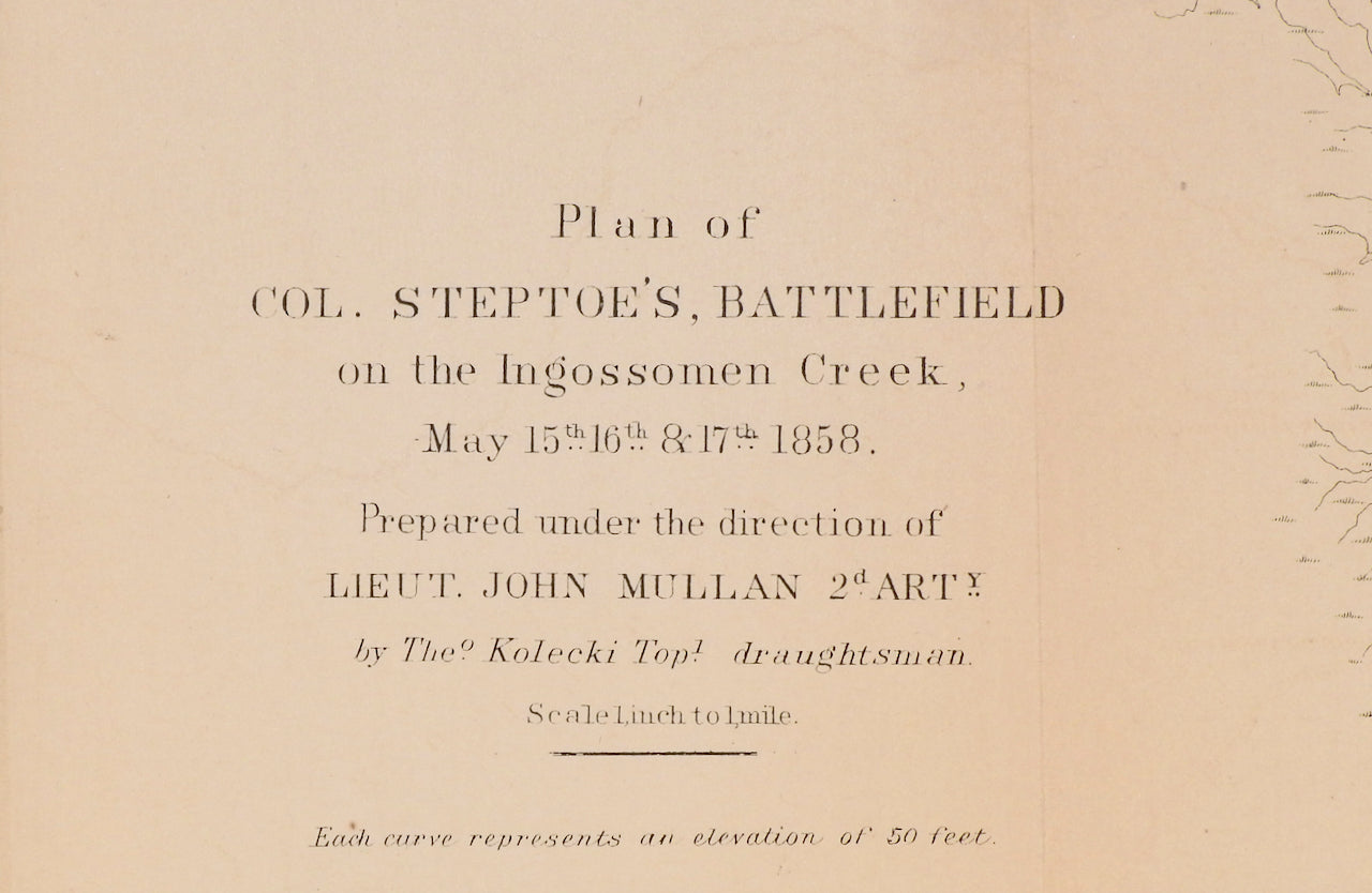 Plan of Col. Steptoe's, Battlefield on the Ingossomen Creek (1859)