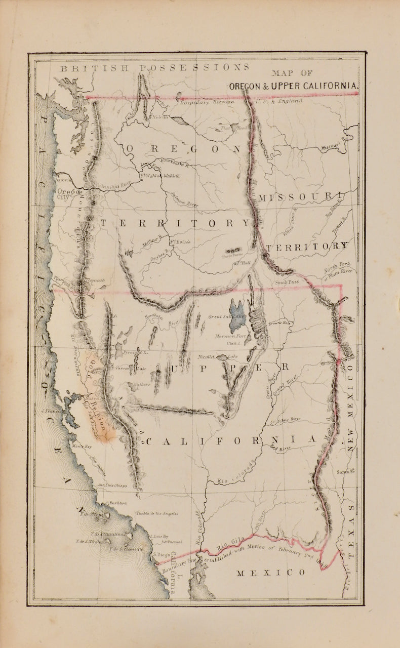 A MAP FROM THE COMPLETE HISTORY OF THE MEXICAN WAR 1849
