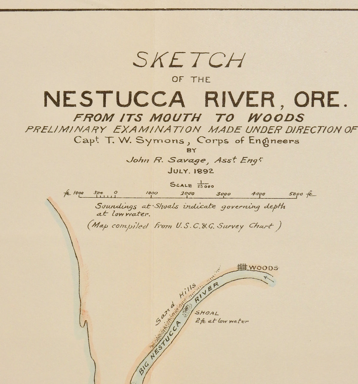 SKETCH OF NESTUCCA RIVER ORE 1892