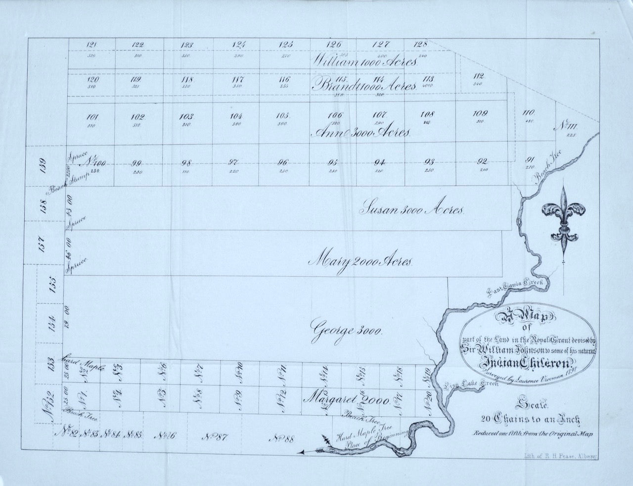 PART OF THE LAND IN THE ROYAL GRANT DEVISED BY SIR WILLIAM JOHNSON TO SOME OF HIS NATURAL INDIAN CHILDREN 1797