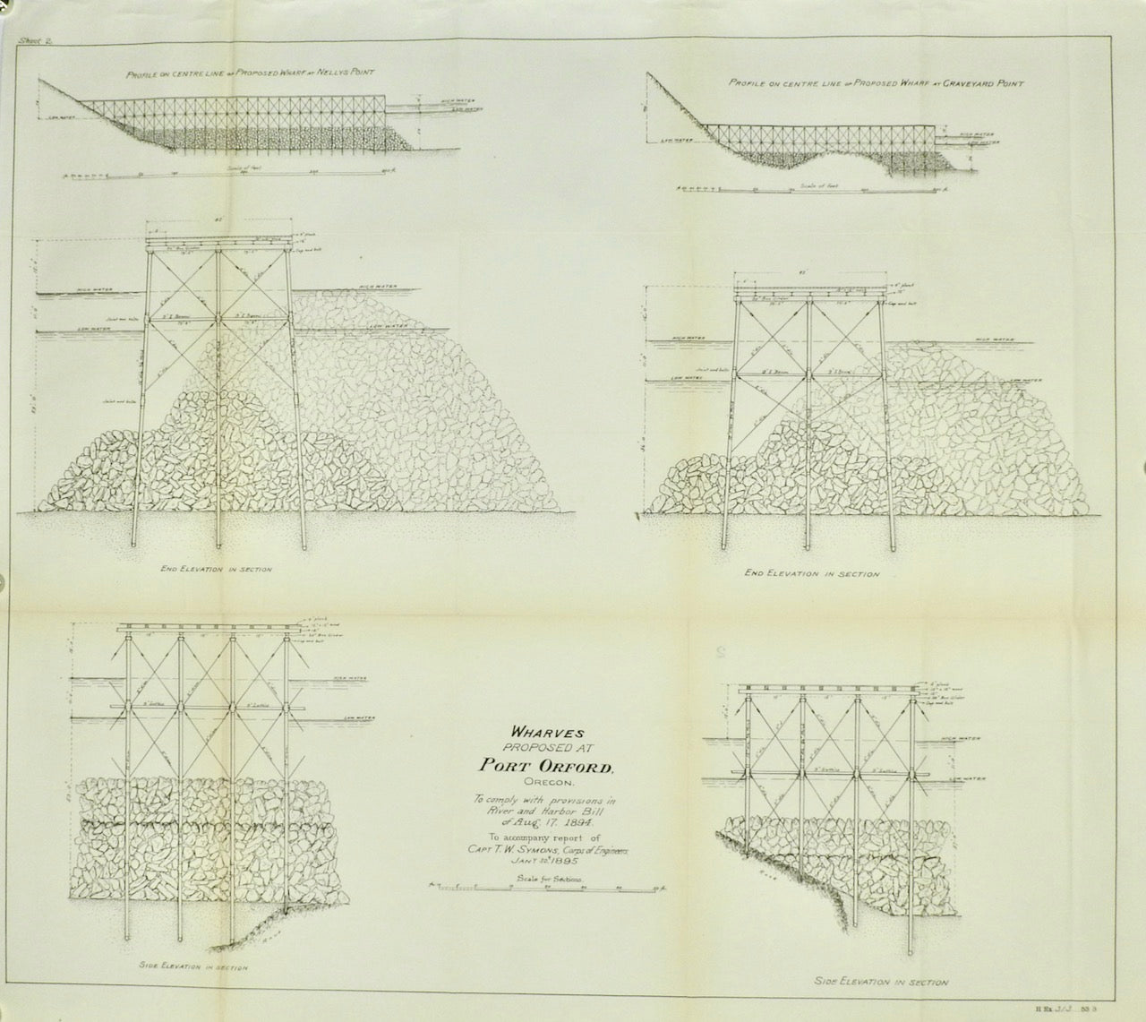 WARVES PROPOSED AT PORT ORFORD OREGON TO COMPLY WITH PROVISIONS IN RIVER AND HARBOR BILL OF AUG 17 1894