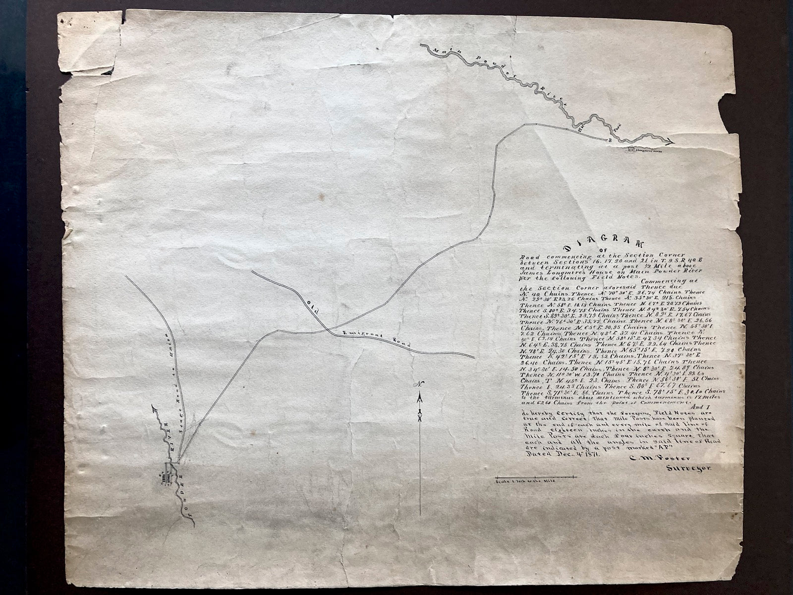 FOSTER, ORIGINAL SURVEYOR'S RECORD 1871