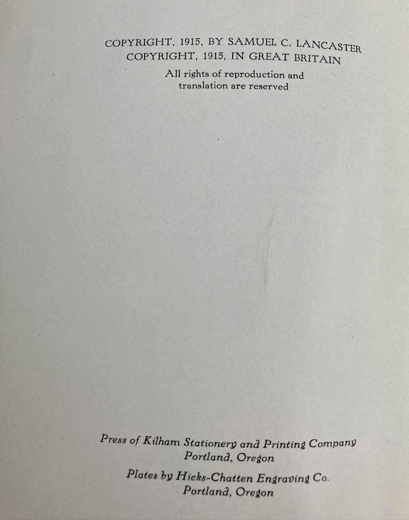 THE COLUMBIA America's Great Highway 1st Ed. 1915  Signed