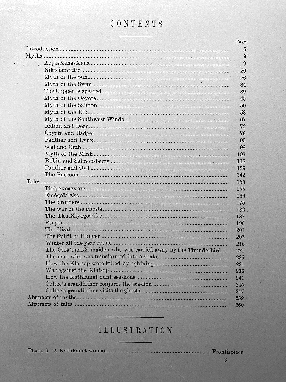 Kathlamet Texts, Smithsonian Institution Bureau of American Ethnology: Bulletin