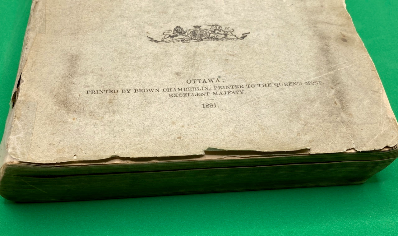 REPORT ON CANADIAN ARCHIVES: REPORT OF THE MINISTER OF AGRICULTURE  1890