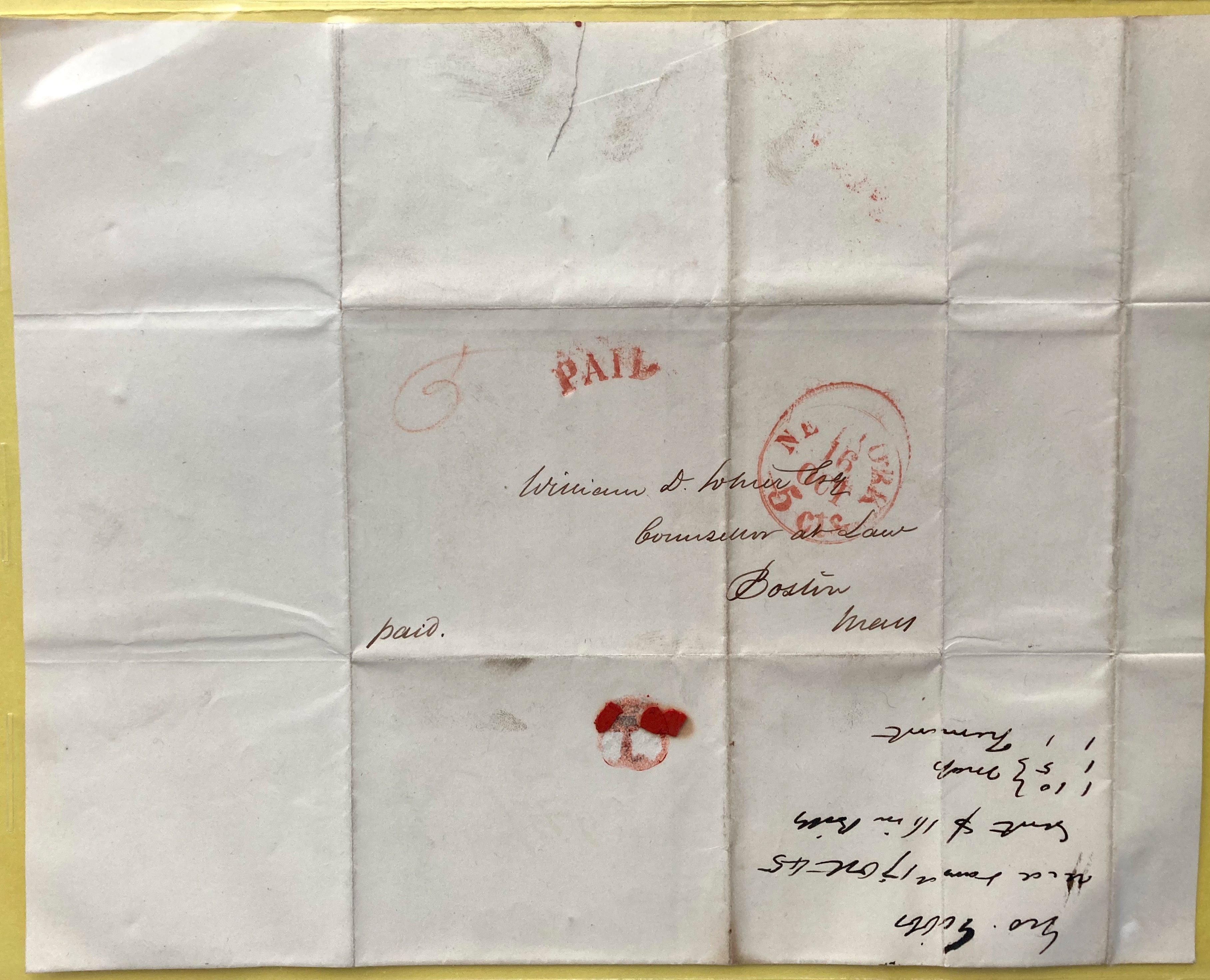 GEORGE GIBBS LETTER TO HIS LAWYER  REGARDING SALE OF DAMAGED GOODS 1865