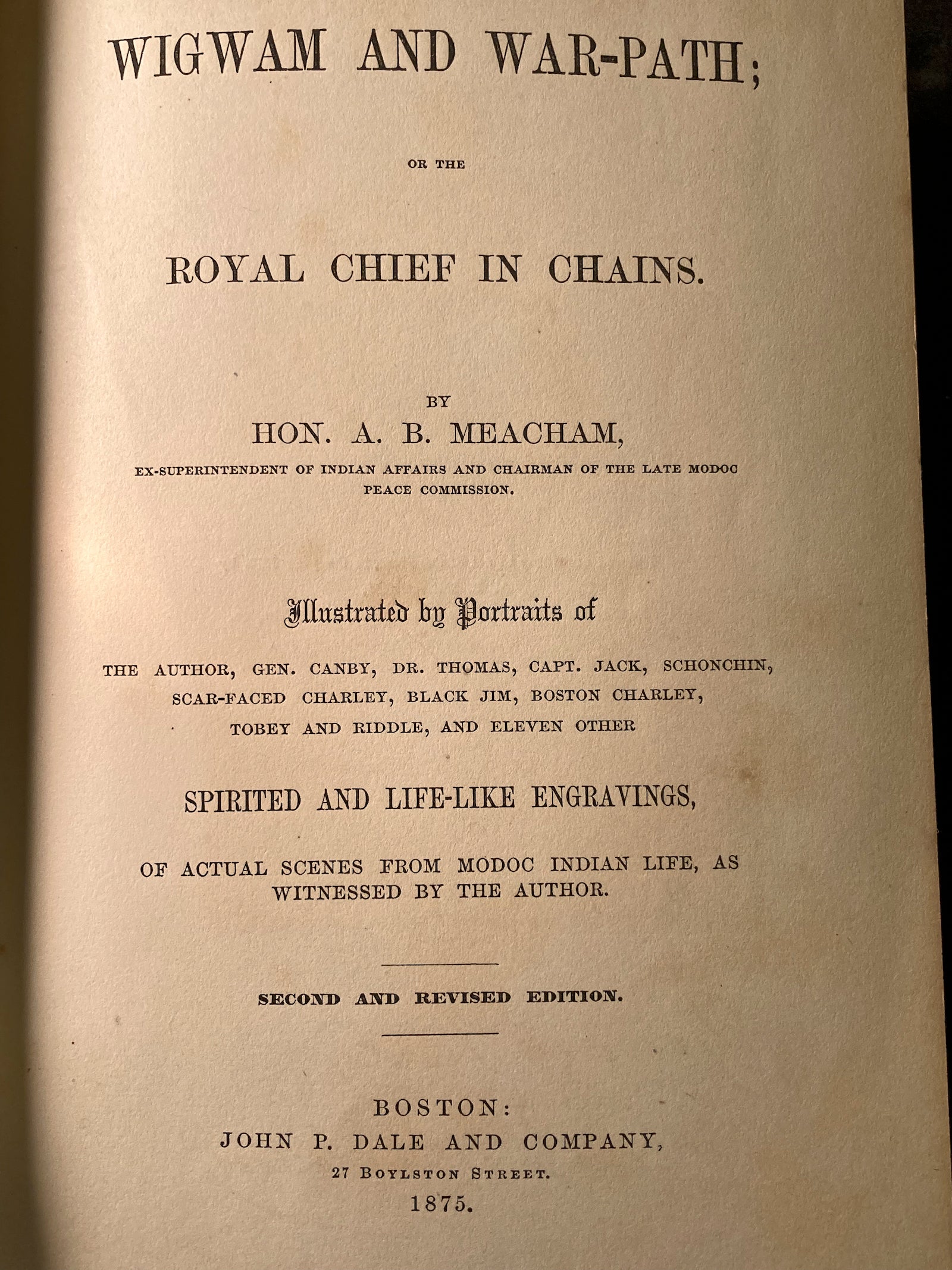 Wigwam and War-path or The Royal Chief In Chains