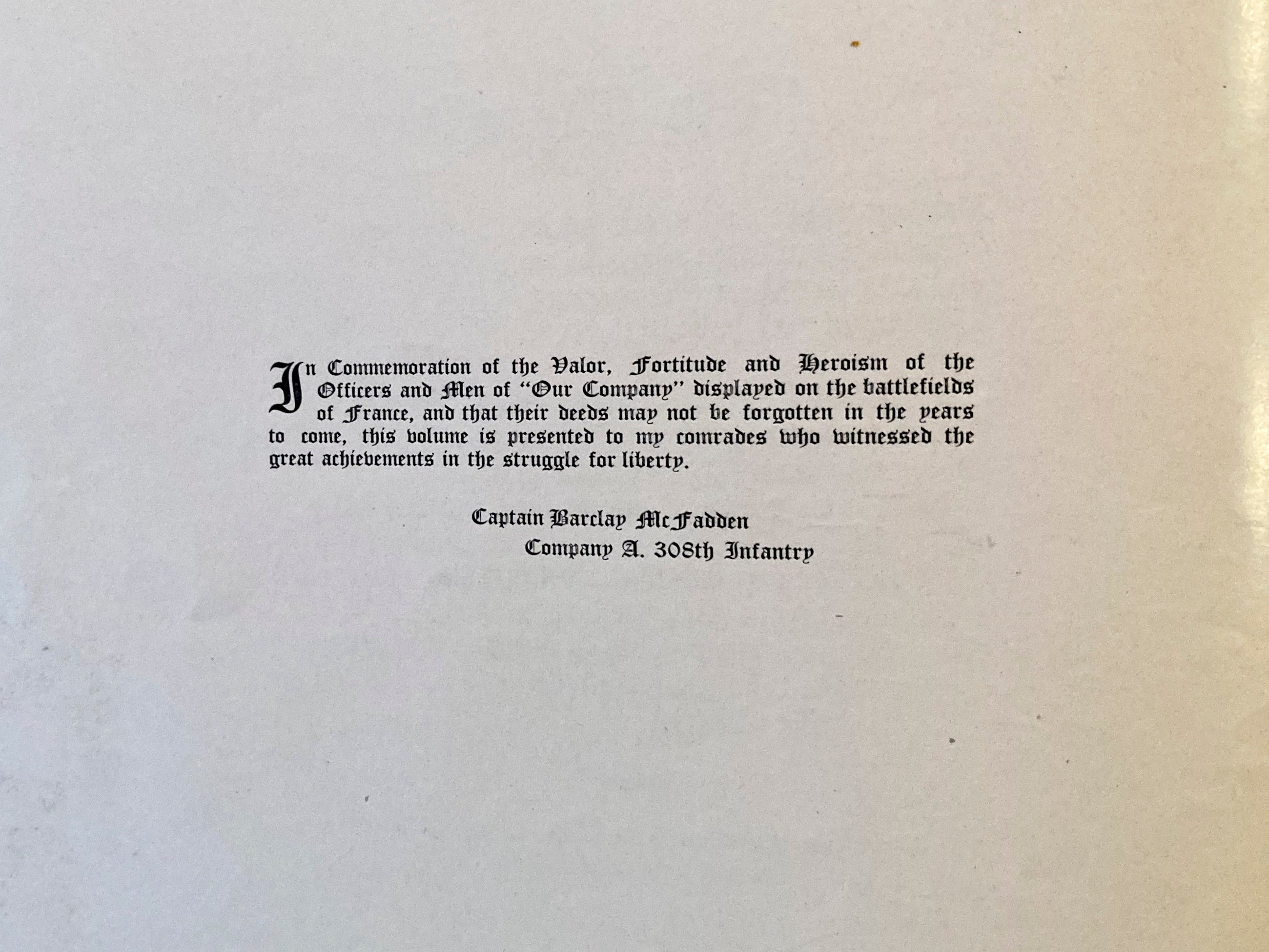 Our Company WW1 Booklet The Lost Battalion 1917-1919