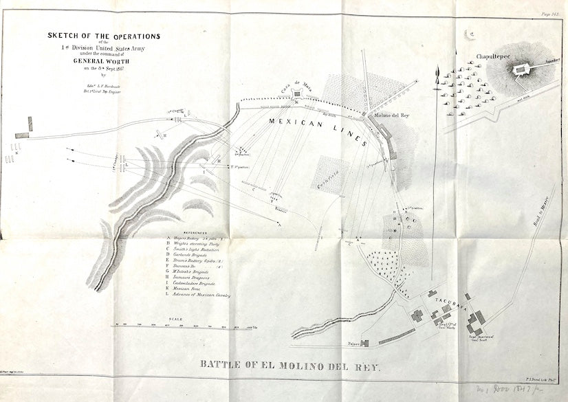Sketch of the Operations Battle of El Molino Del Rey 1847