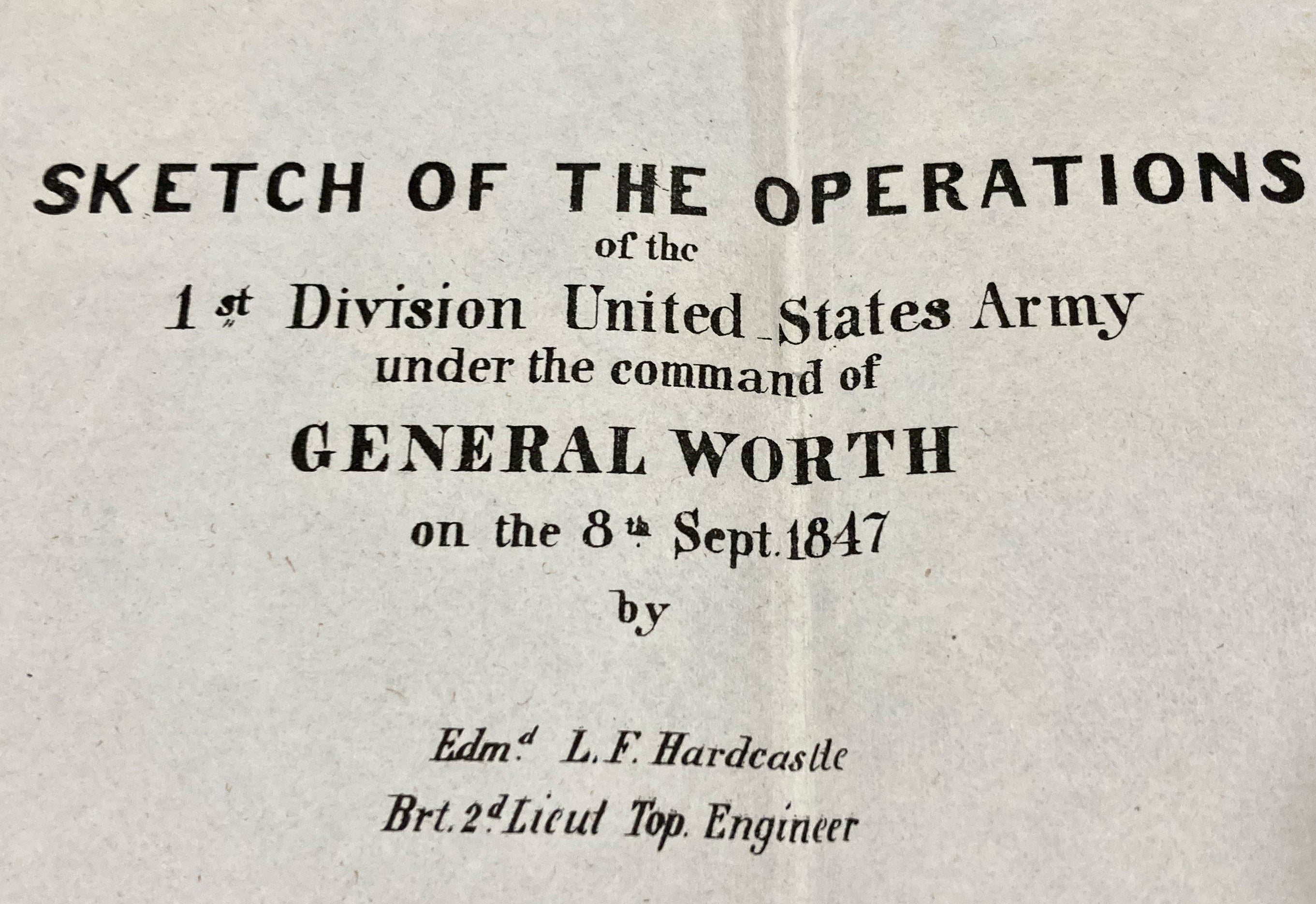 Sketch of the Operations Battle of El Molino Del Rey 1847