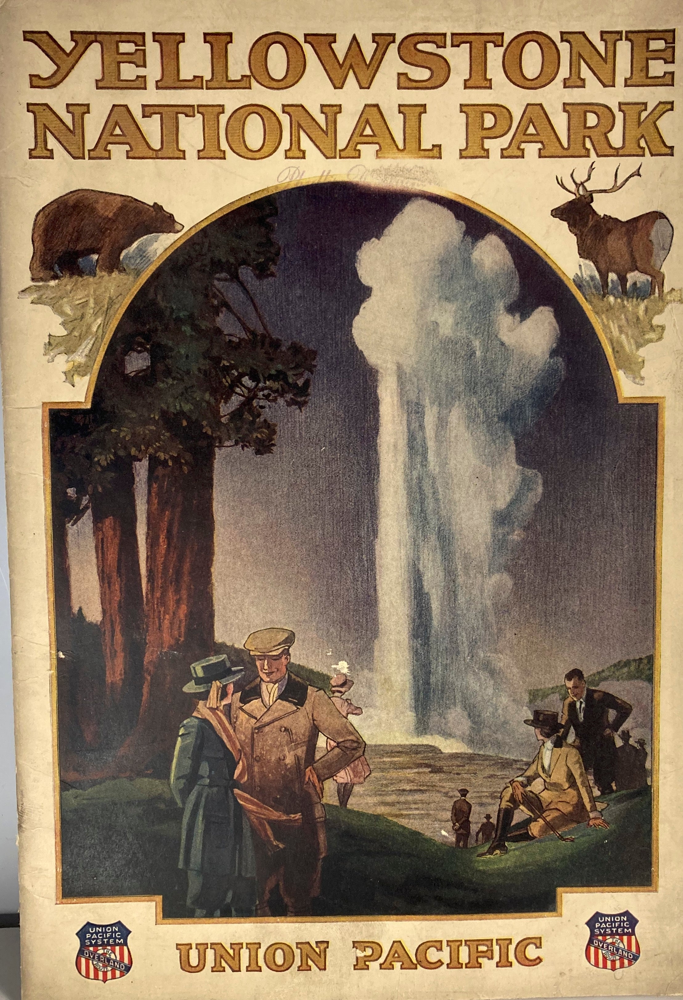 Photo of booklet: Union Pacific Yellowstone National Park Brochure 1921