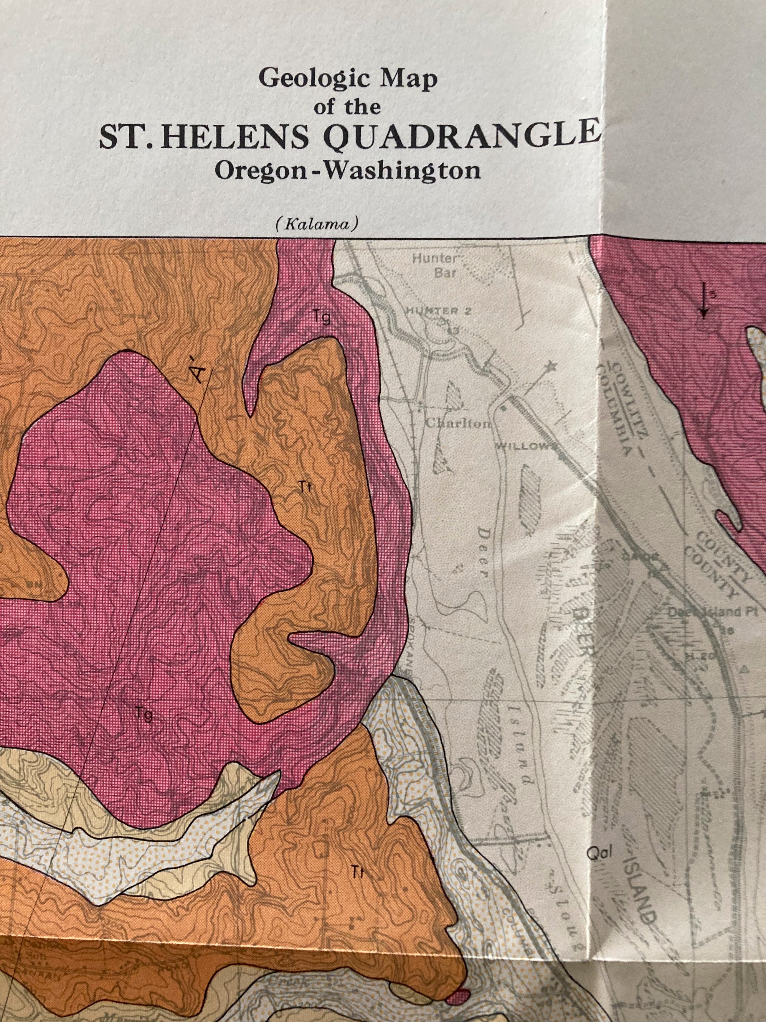 Geology of the St. Helens Quadrangle, Oregon 1946