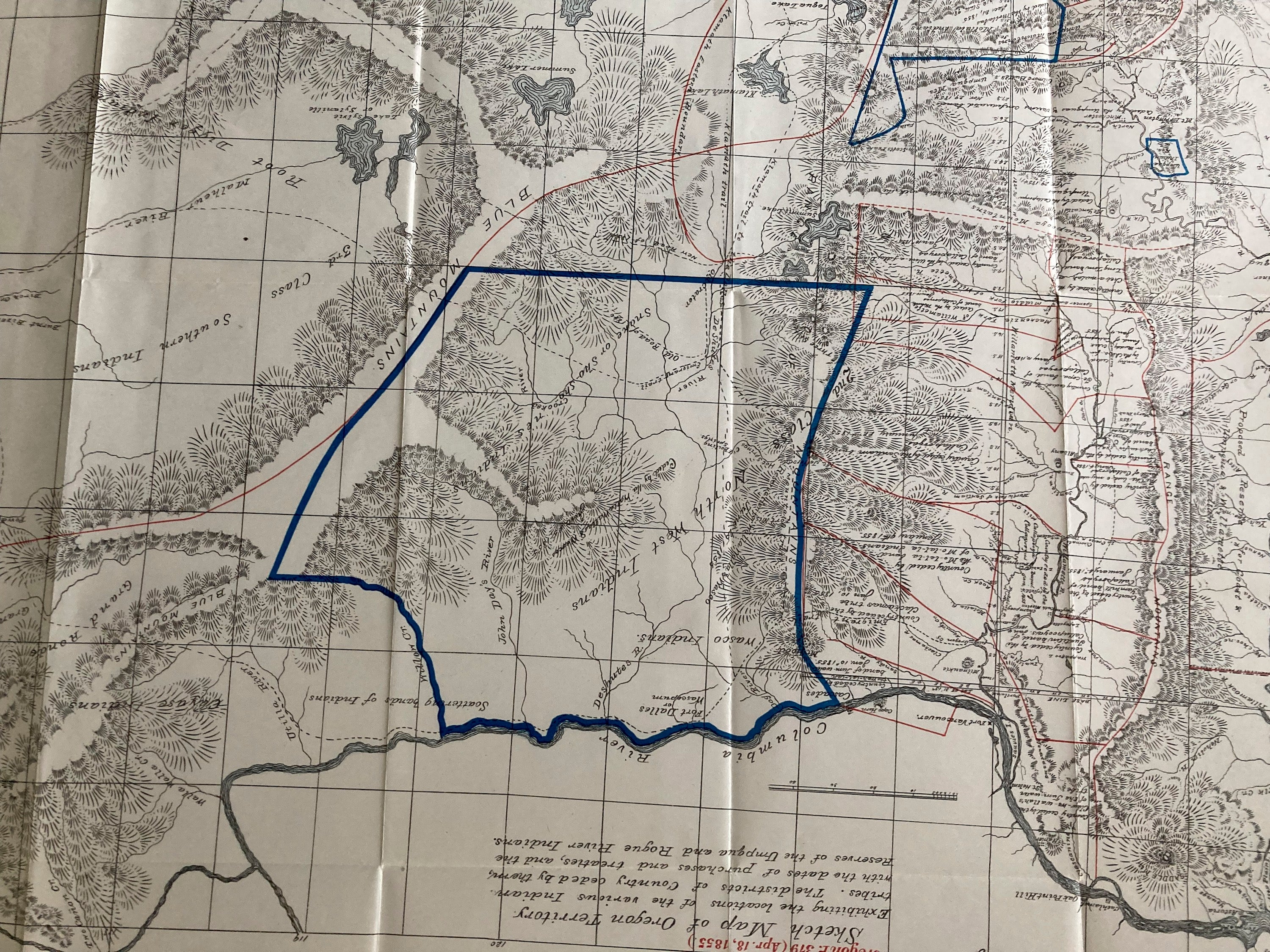 Sketch Map of Oregon Territory 1855