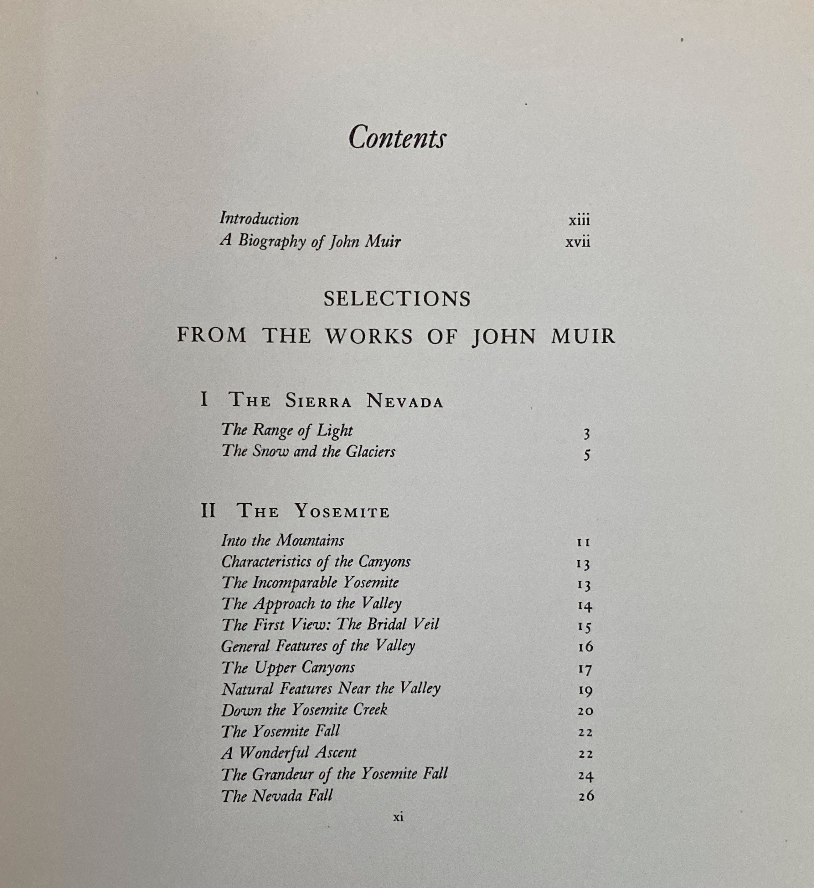 YOSEMITE AND THE SIERRA NEVADA ANSEL ADAMS, JOHN MUIR 1948