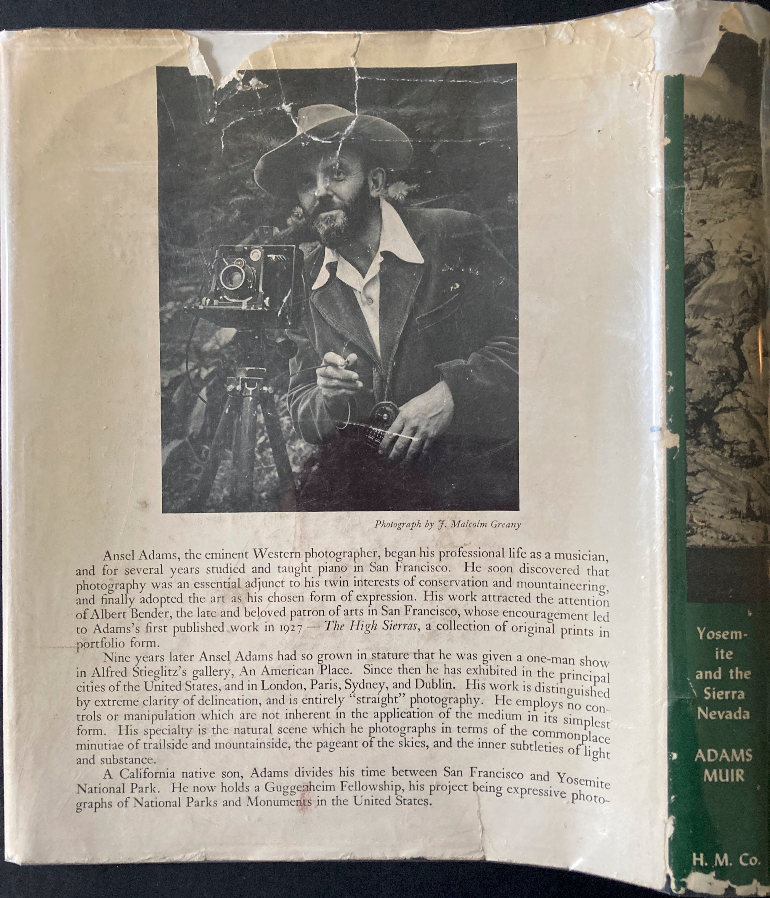 YOSEMITE AND THE SIERRA NEVADA ANSEL ADAMS, JOHN MUIR 1948