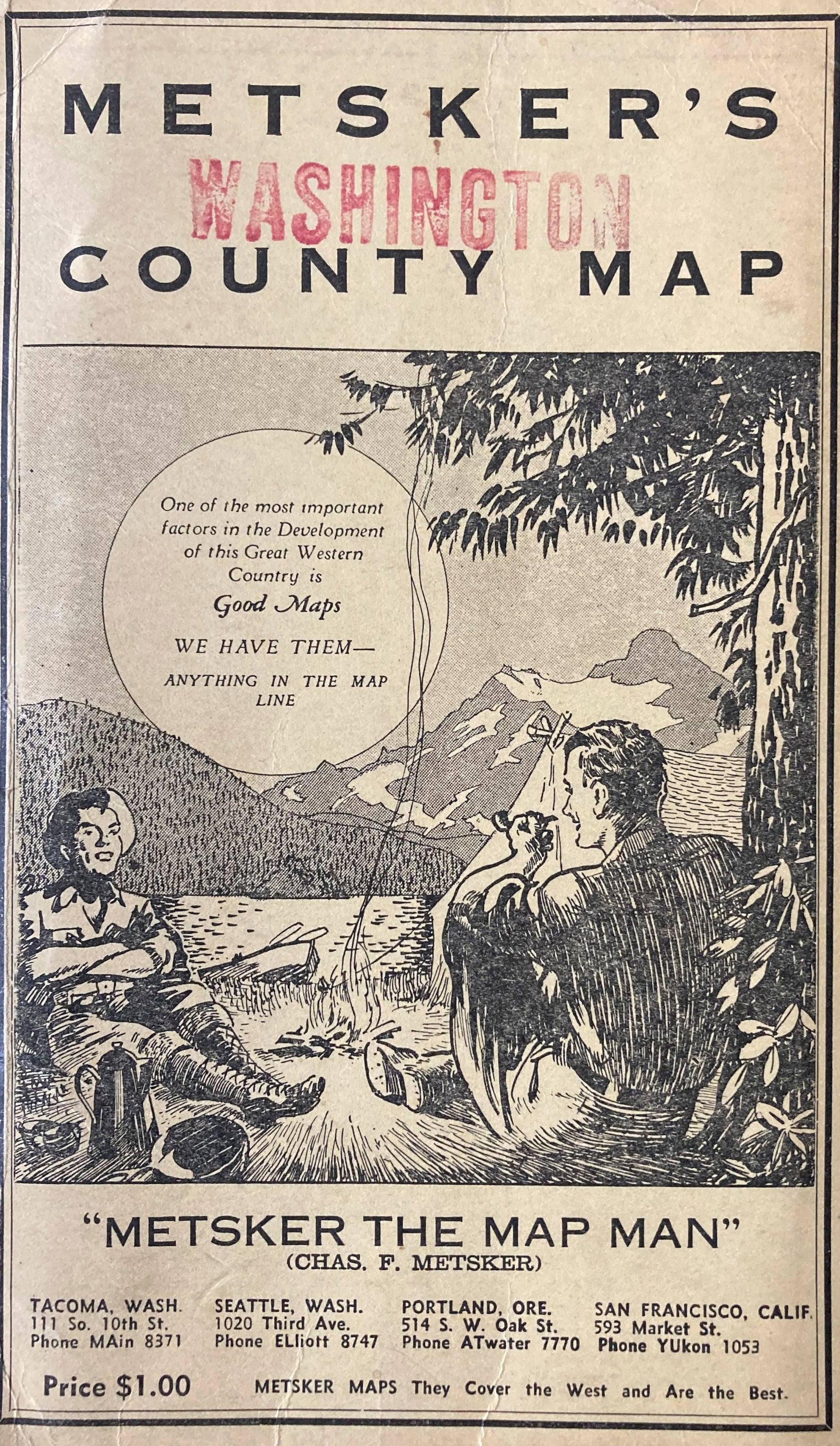 Photo of map Metsker's Washington County Map