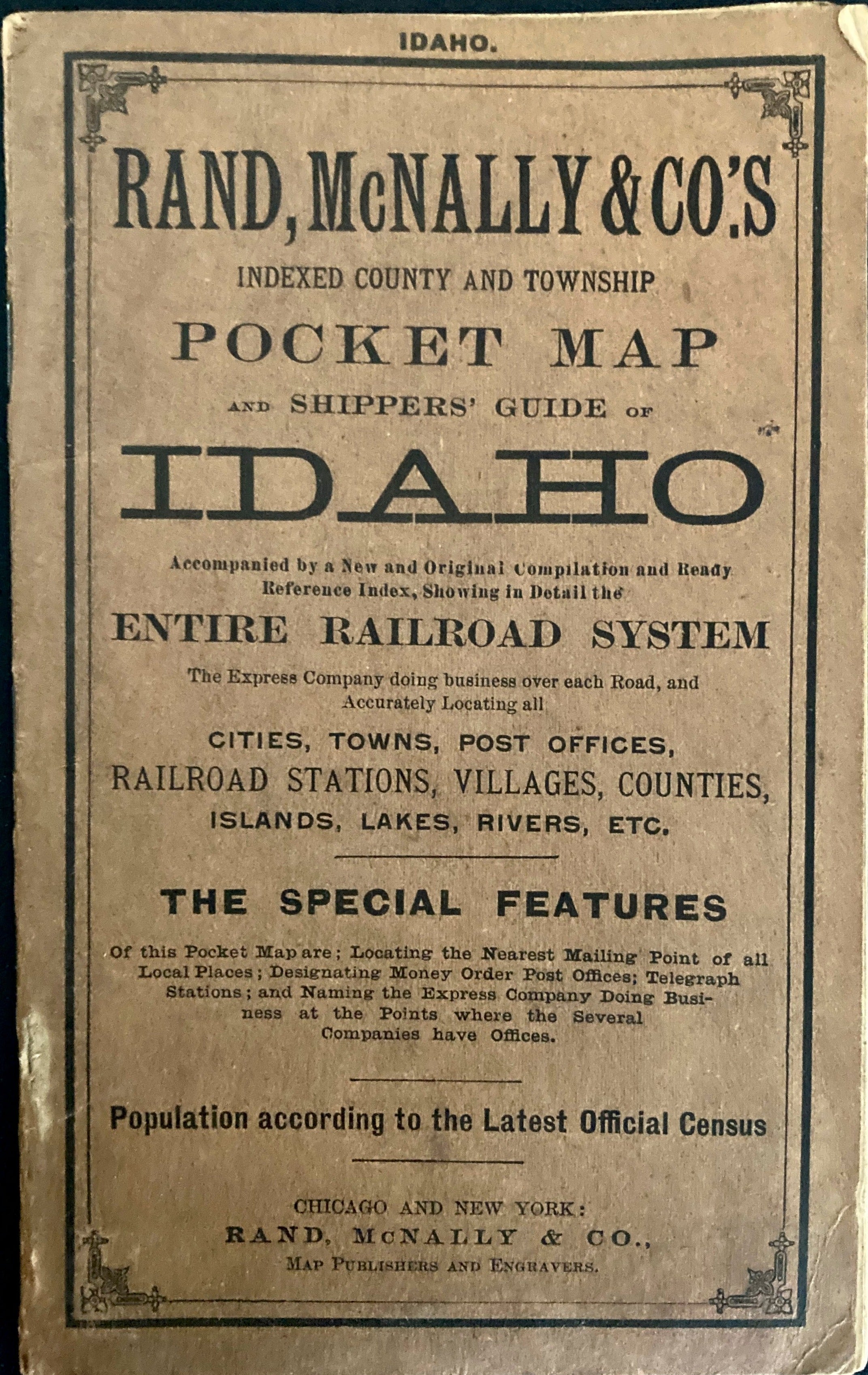 Photo of the booklet Shippers Guide Idaho