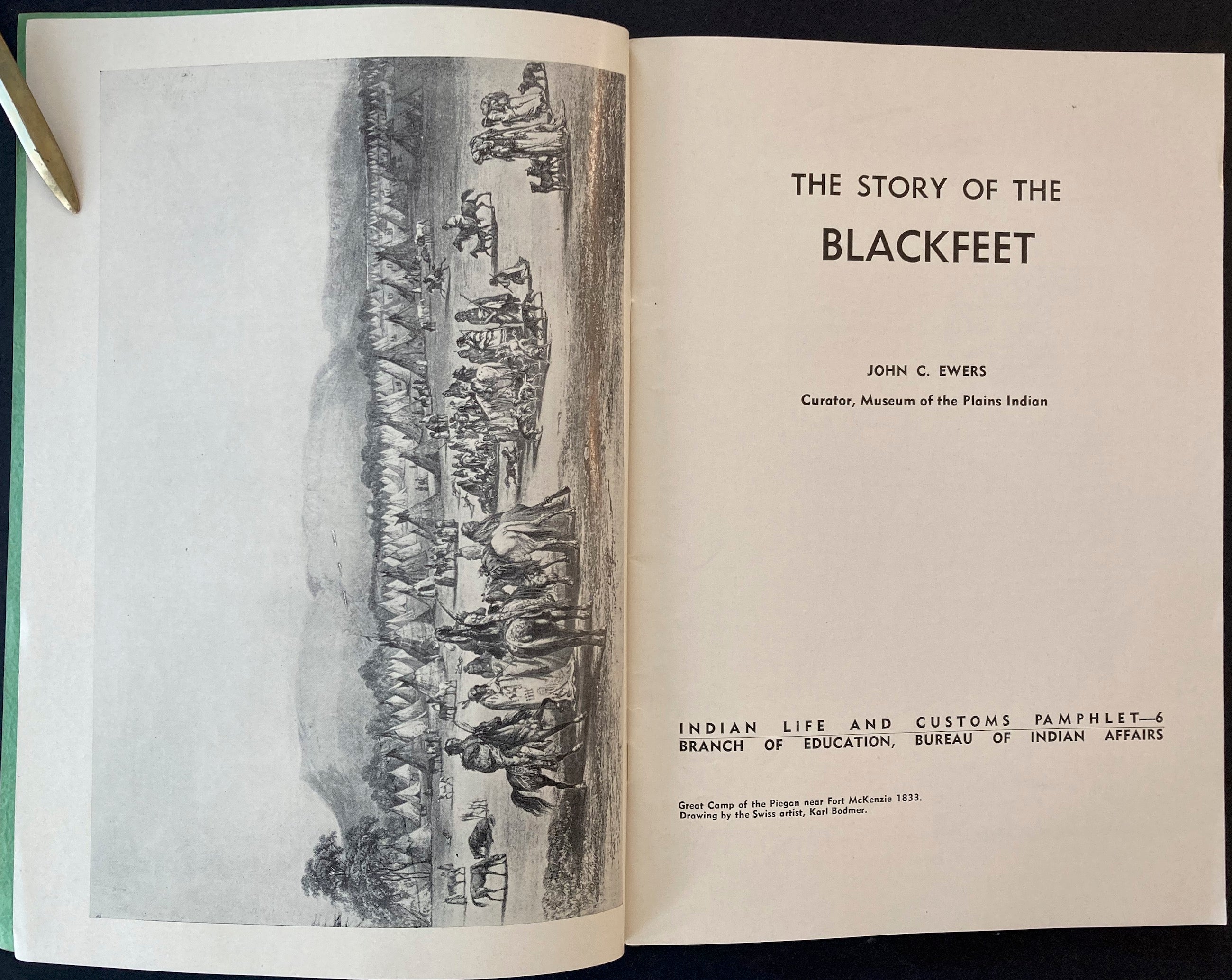 The Story of The Blackfeet Ewers 1952