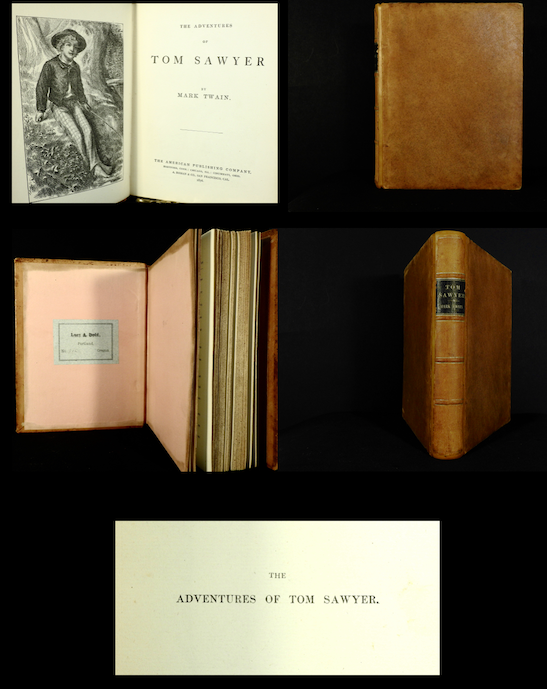 The Adventures of Tom Sawyer 1st ED, GC 1876