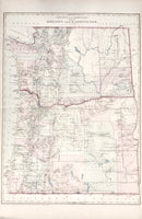 Photo of map of County townships WA, OR