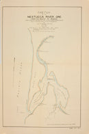 Photo of map: SKETCH OF NESTUCCA RIVER ORE  1892