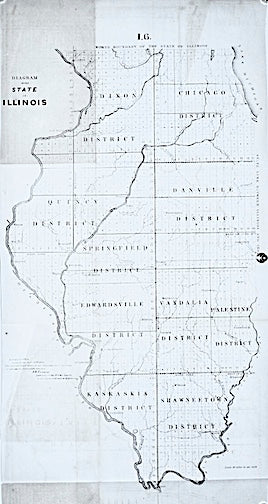 Diagram of the State of Illinois 1845