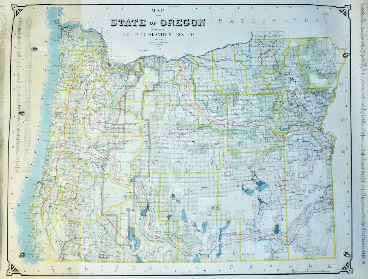 MAP OF THE STATE OF OREGON 1904