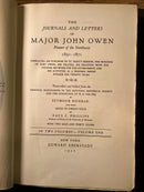 The Journals and Letters of Major John Owen, Pioneer of the Northwest 1850-1871