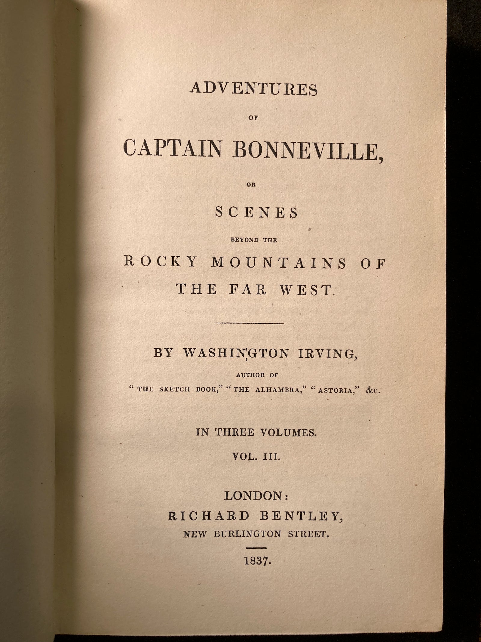 ADVENTURES OF CAPTAIN BONNEVILLE, OR SCENES BEYOND THE ROCKY MOUNTAINS OF THE FAR WEST