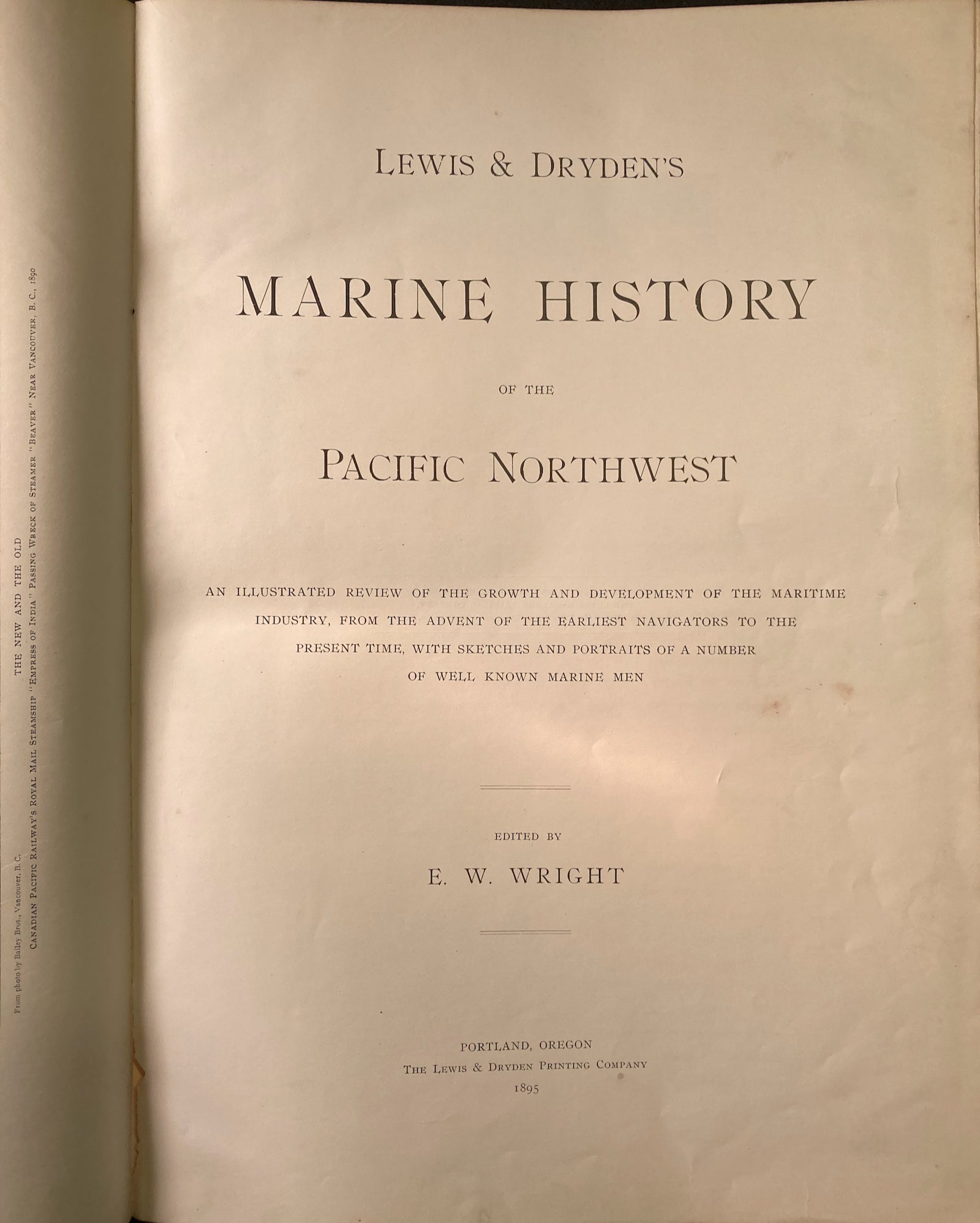 Lewis &amp; Dryden's Marine History of the Pacific Northwest