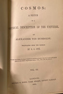 Cosmos A Sketch of a Physical Description of the Universe Alexander Von Humboldt