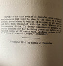 AUTOBIOGRAPHY AND REMINISCENCES OF SARAH J. CUMMINS 1914