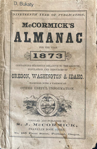 Photo of booklet McCormicks Almanac