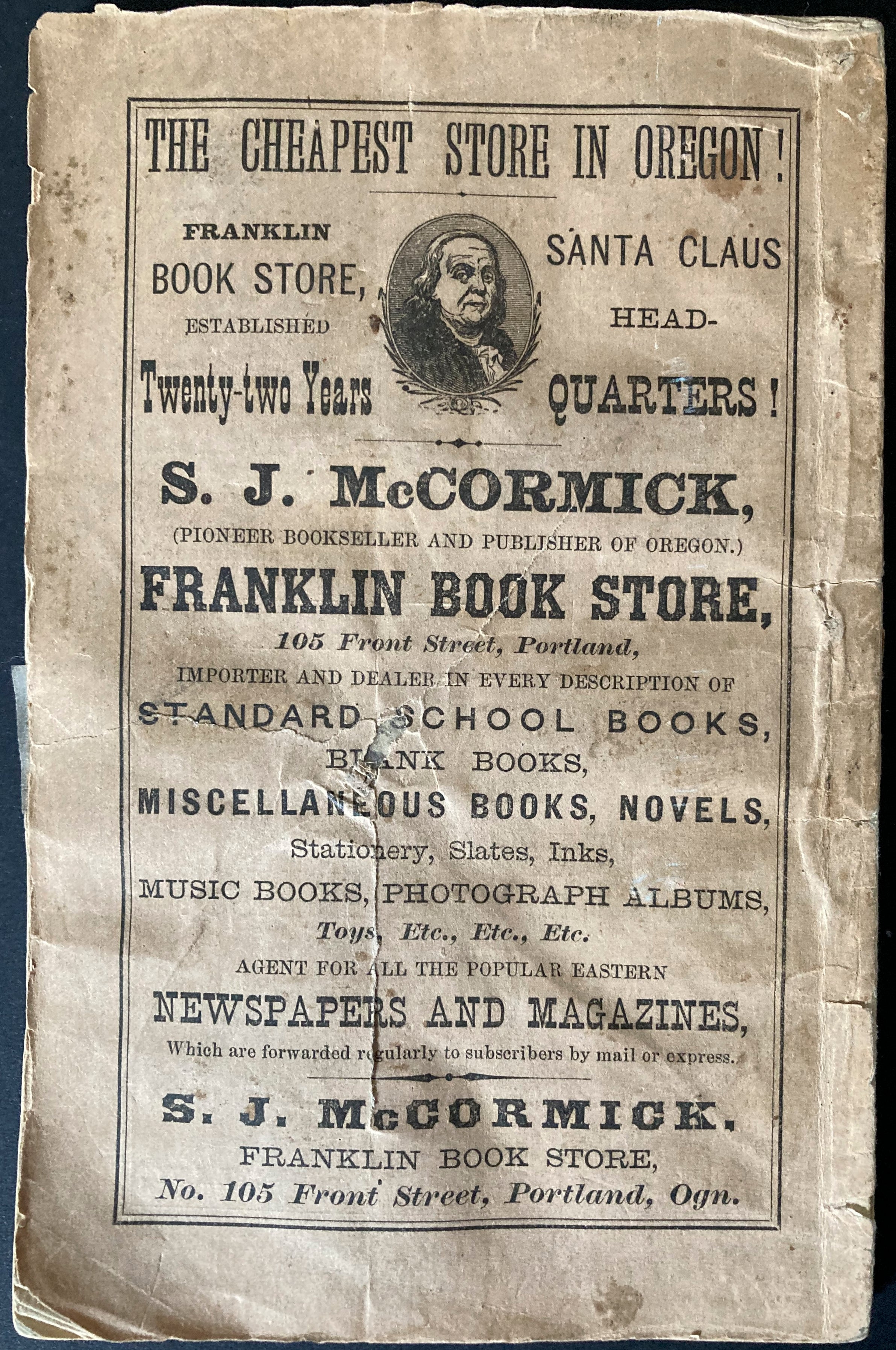 McCormick's Almanac for the Year 1873