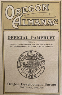 Photo of booklet Oregon Almanac 1915