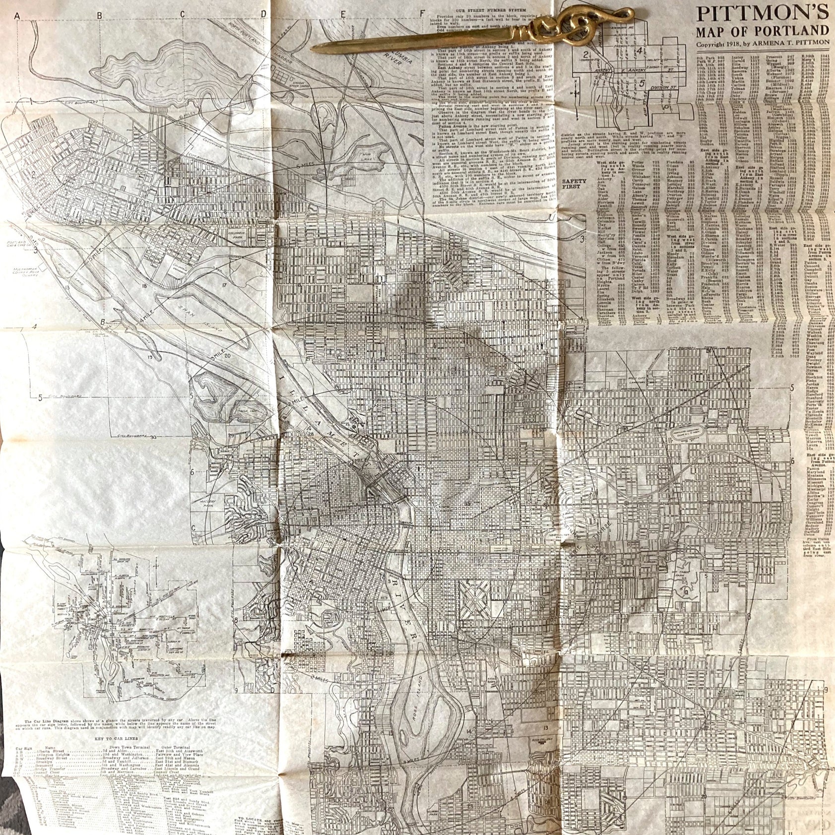 Pittmon's Pittmon's Portland Guide With Map of City 1918